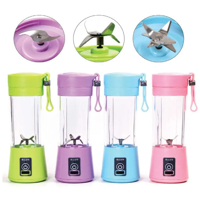 USB Chargeable Juicer Blender 6 Blades 380ml – Portable Juicer Cup & Smoothie Maker