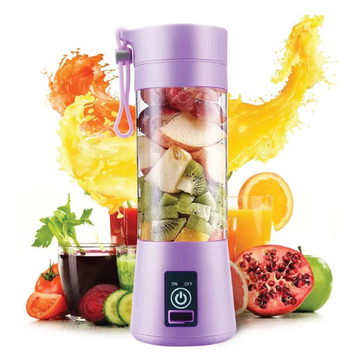 USB Chargeable Juicer Blender 6 Blades 380ml – Portable Juicer Cup & Smoothie Maker