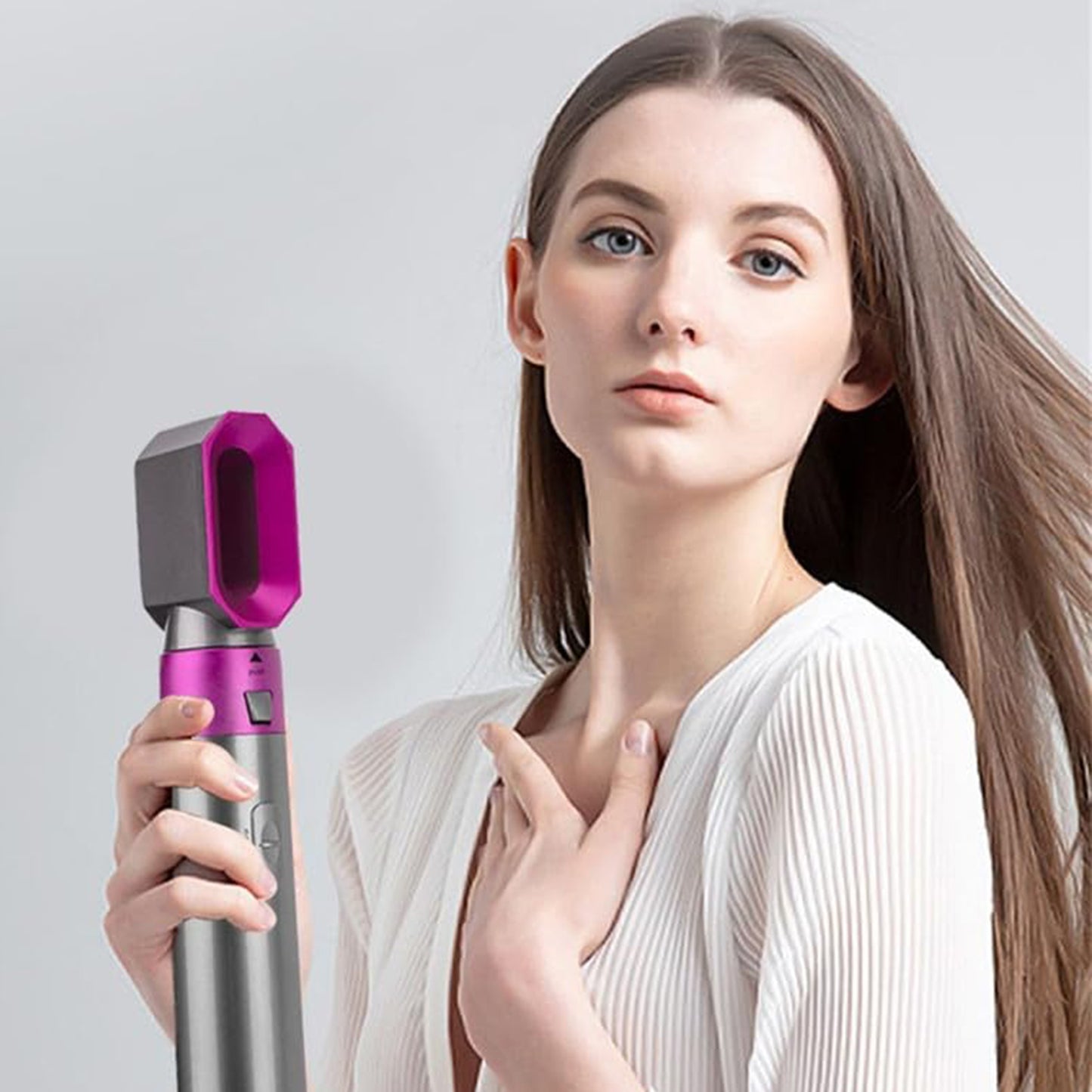 5-in-1 Professional Hot Air Brush: Hair Dryer, Volumizer, Curler, Straightener & Scalp Massager for Women's Hair Styling