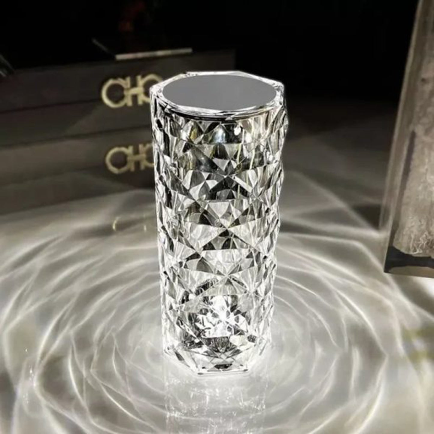 Crystal Diamond Rose Lamp: 16-Color Changing LED Table Lamp with Remote & Touch Control | USB Rechargeable Fancy Home Decor & Gift Light