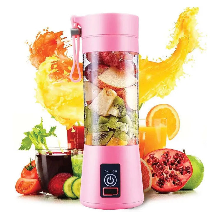 USB Chargeable Juicer Blender 6 Blades 380ml – Portable Juicer Cup & Smoothie Maker