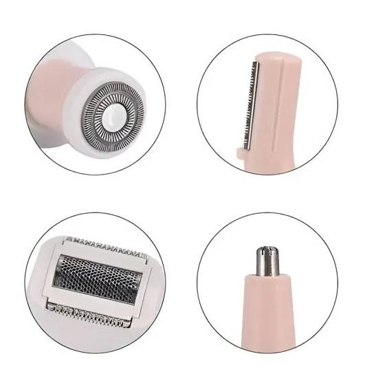 Click to Buyz 4-in-1 Women’s Shaver Trimmer – Face, Nose, Eyebrow & Body Hair Remover
