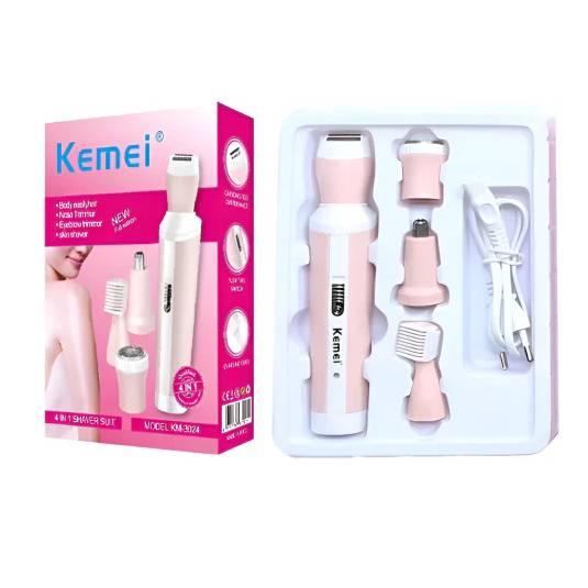 Click to Buyz 4-in-1 Women’s Shaver Trimmer – Face, Nose, Eyebrow & Body Hair Remover