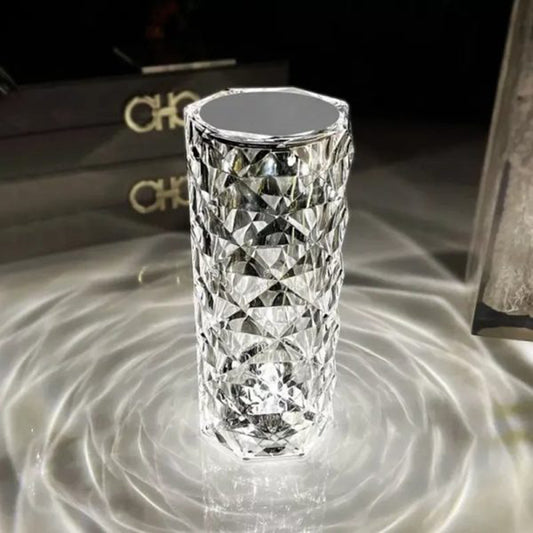 Crystal Diamond Rose Lamp: 16-Color Changing LED Table Lamp with Remote & Touch Control | USB Rechargeable Fancy Home Decor & Gift Light