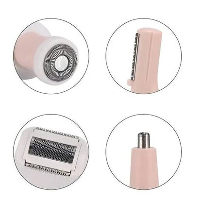 Click to Buyz 4-in-1 Women’s Shaver Trimmer – Face, Nose, Eyebrow & Body Hair Remover