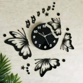 3D butterfly wall clock Style